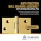 Embassy 4 x 4 Solid Brass Ball Bearing Hinge, Polished Brass Finish with Flat Tips 4040BBUS3F-1 - alternate 2